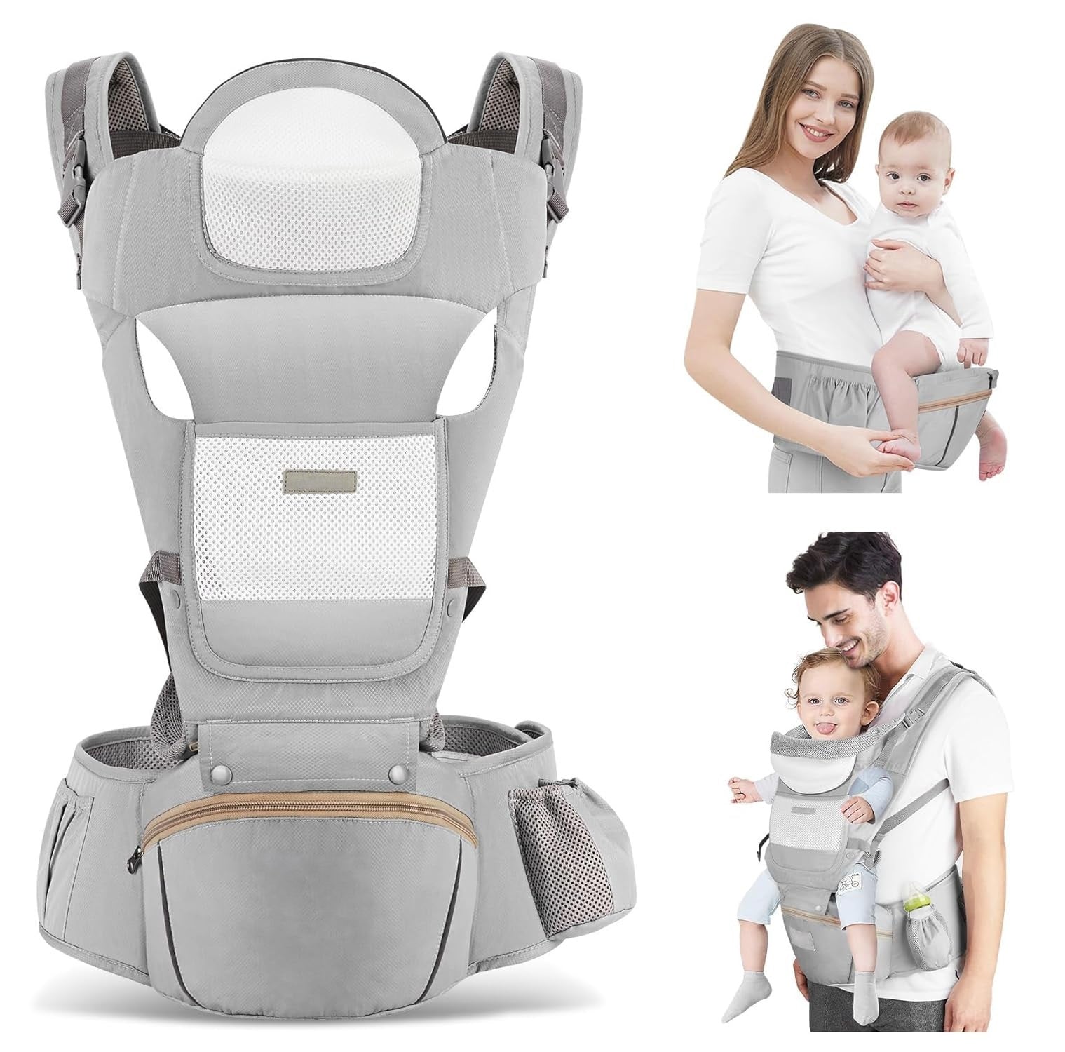 Ergonomic 6-in-1 Baby Carrier | Stylish & Comfortable | Baby's